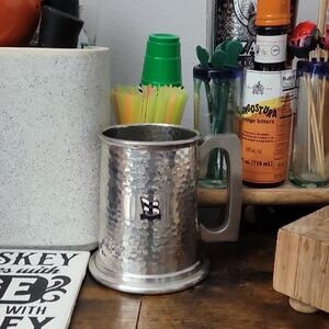 Hammered Pewter Beer Stein. Perfect Addition To Any Bar! By Viners Of Shefield.
